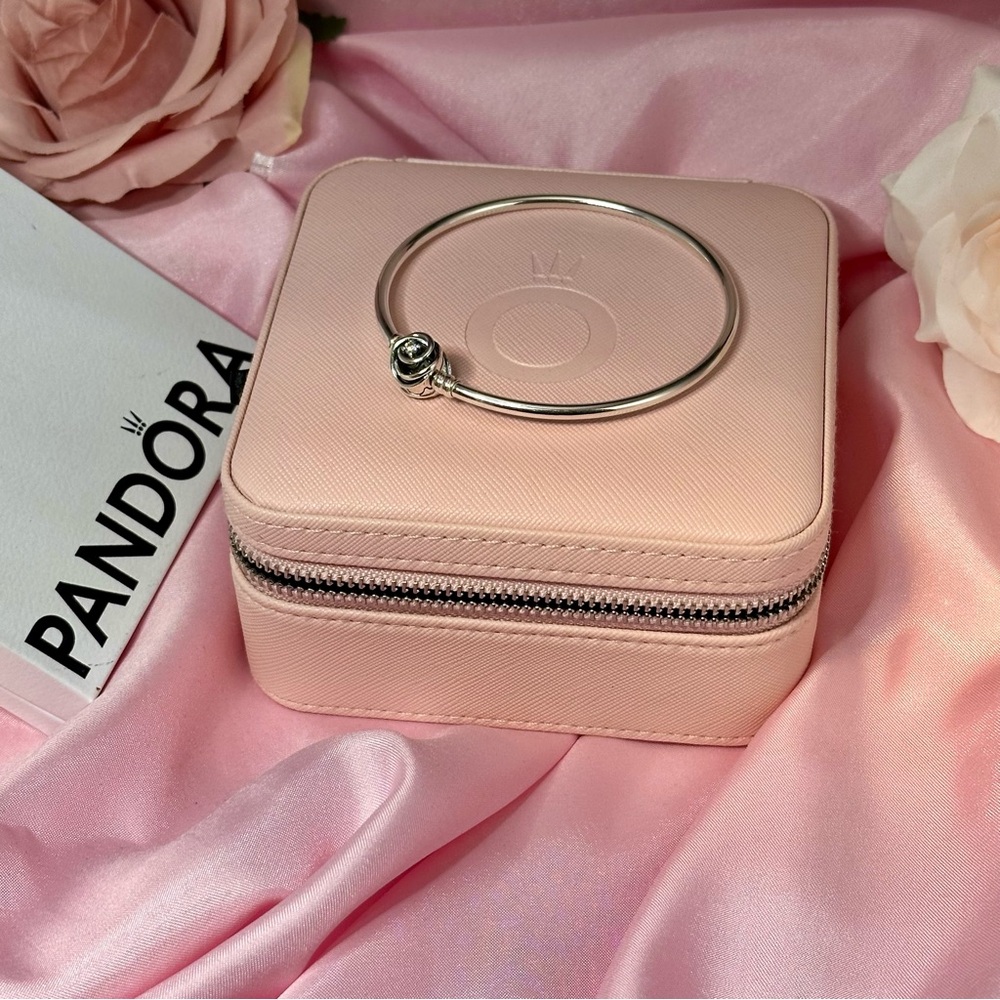 Brand New Pandora Bangle | 8.3'| includes BONUS Pink Travel Jewelry Box! - Picture 5 of 12